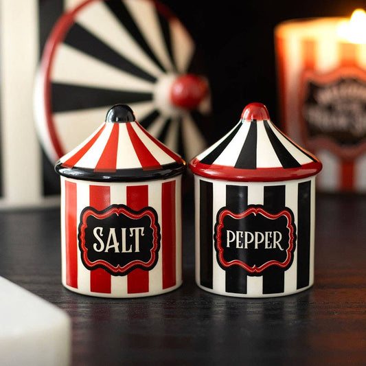 S/2 Circus Tent salt and pepper shakers