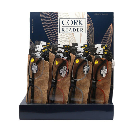 Cork Reader Unisex Reading Glasses | Spring Hinge Readers | Assorted Strengths