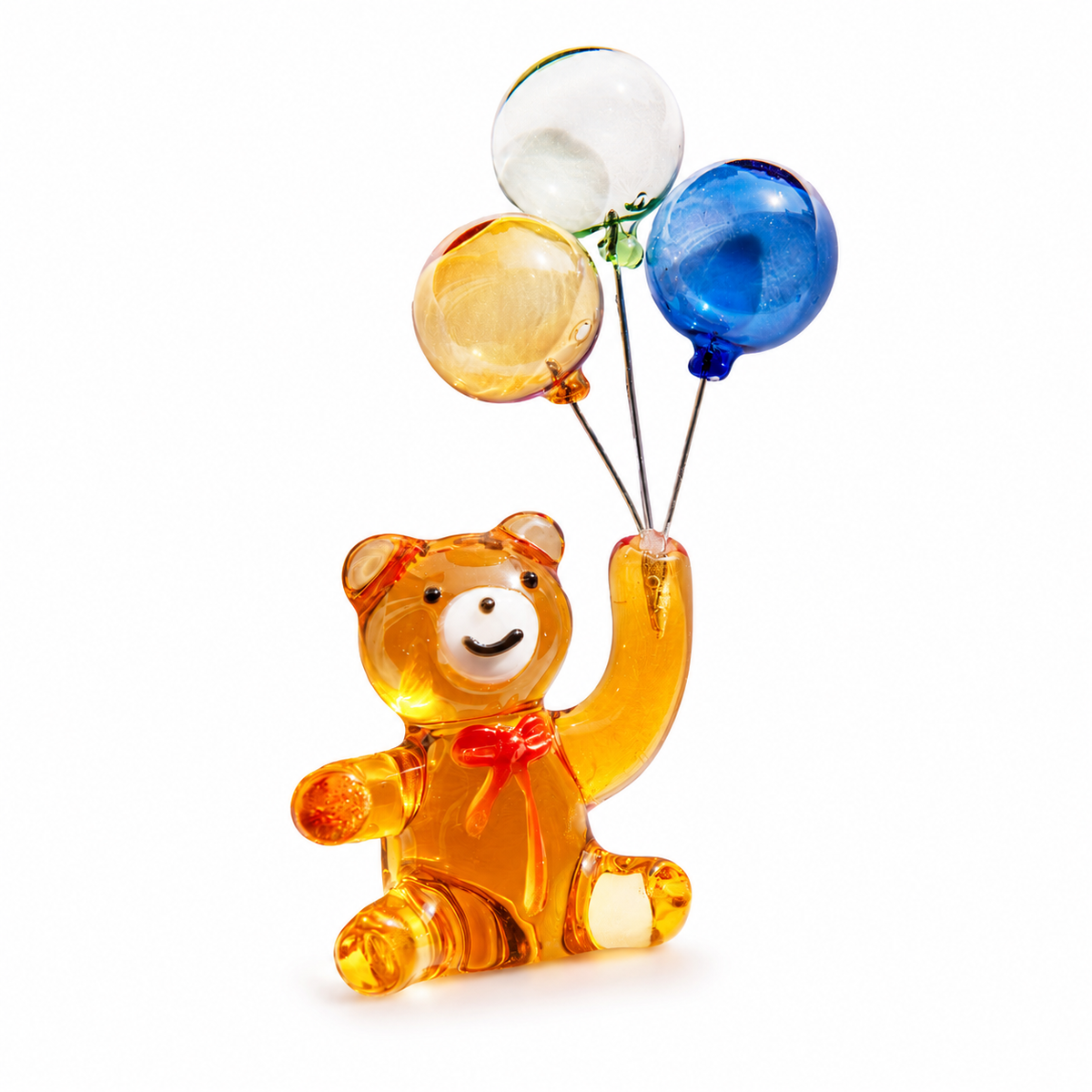 Handmade Glass Balloon Bear Figurine