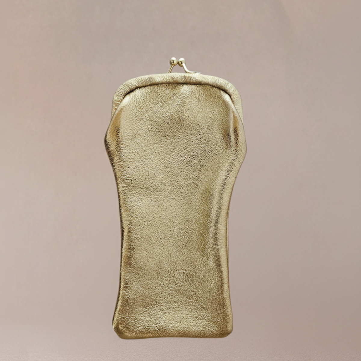 Leather Glasses Case with Clasp - Kisslock