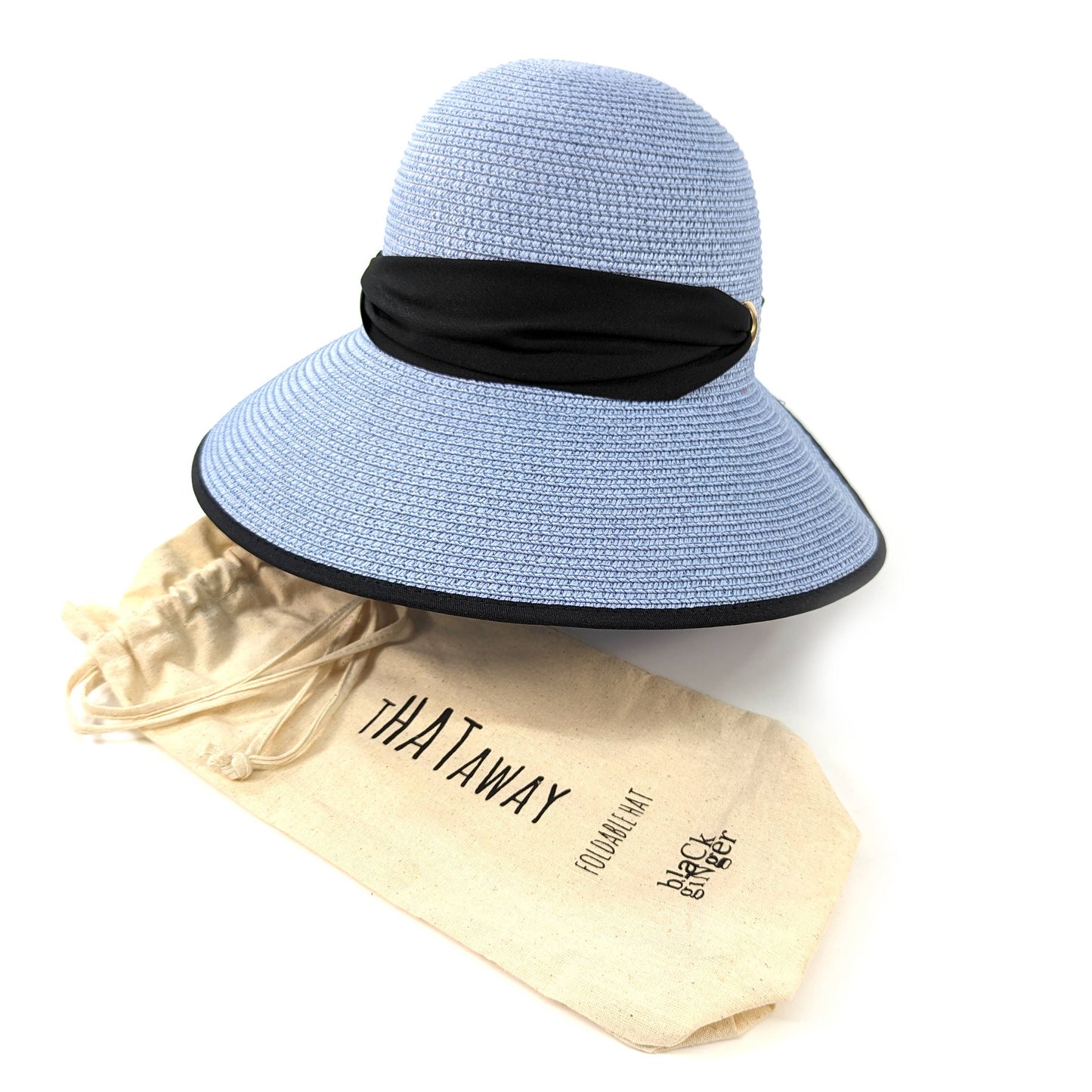 Foldable Open Back Multiway Hat - Denim Blue