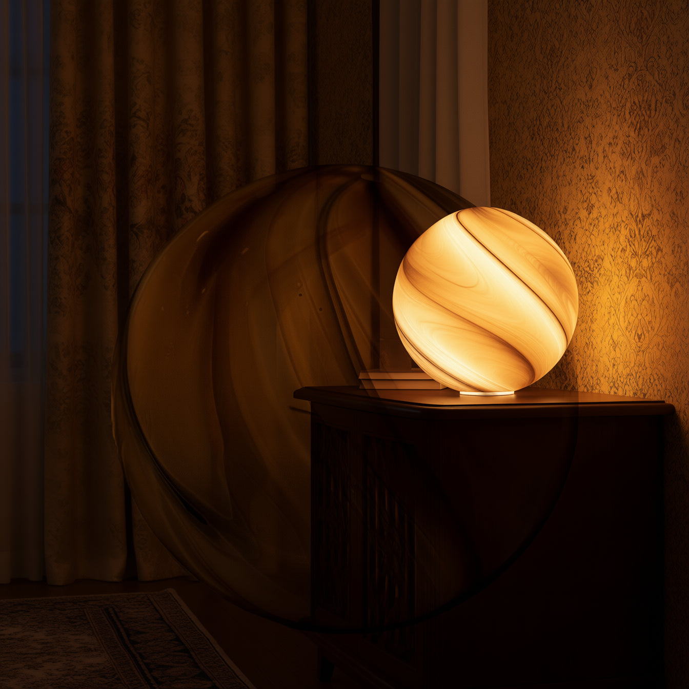 Glass Ball Lamp Marbled effect