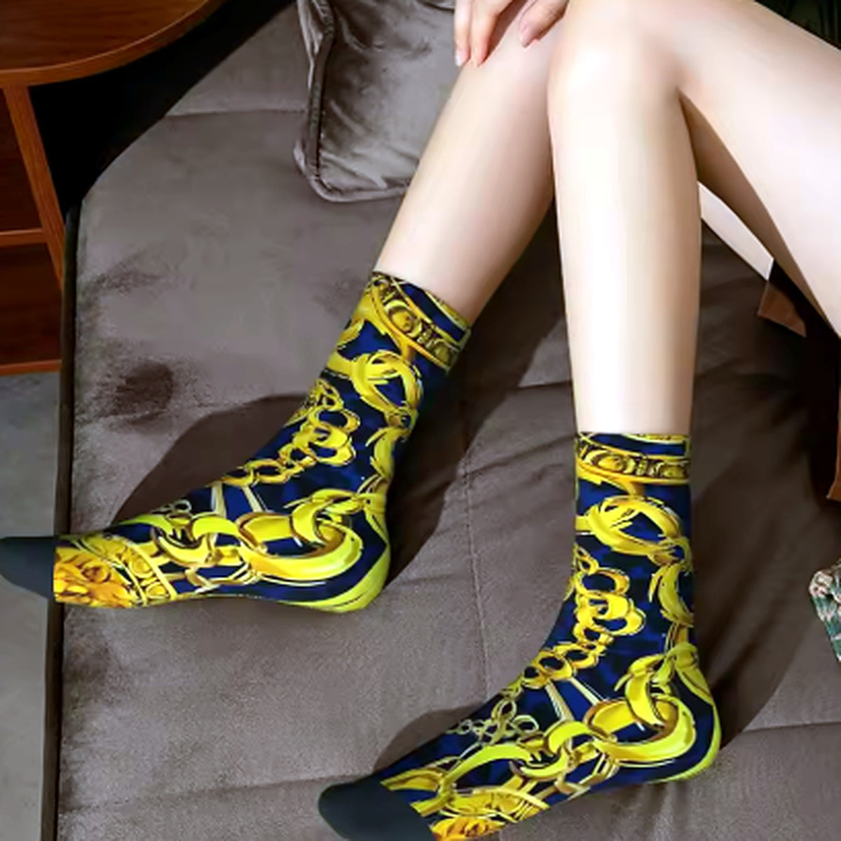 Golden Lion Baroque Crew Socks