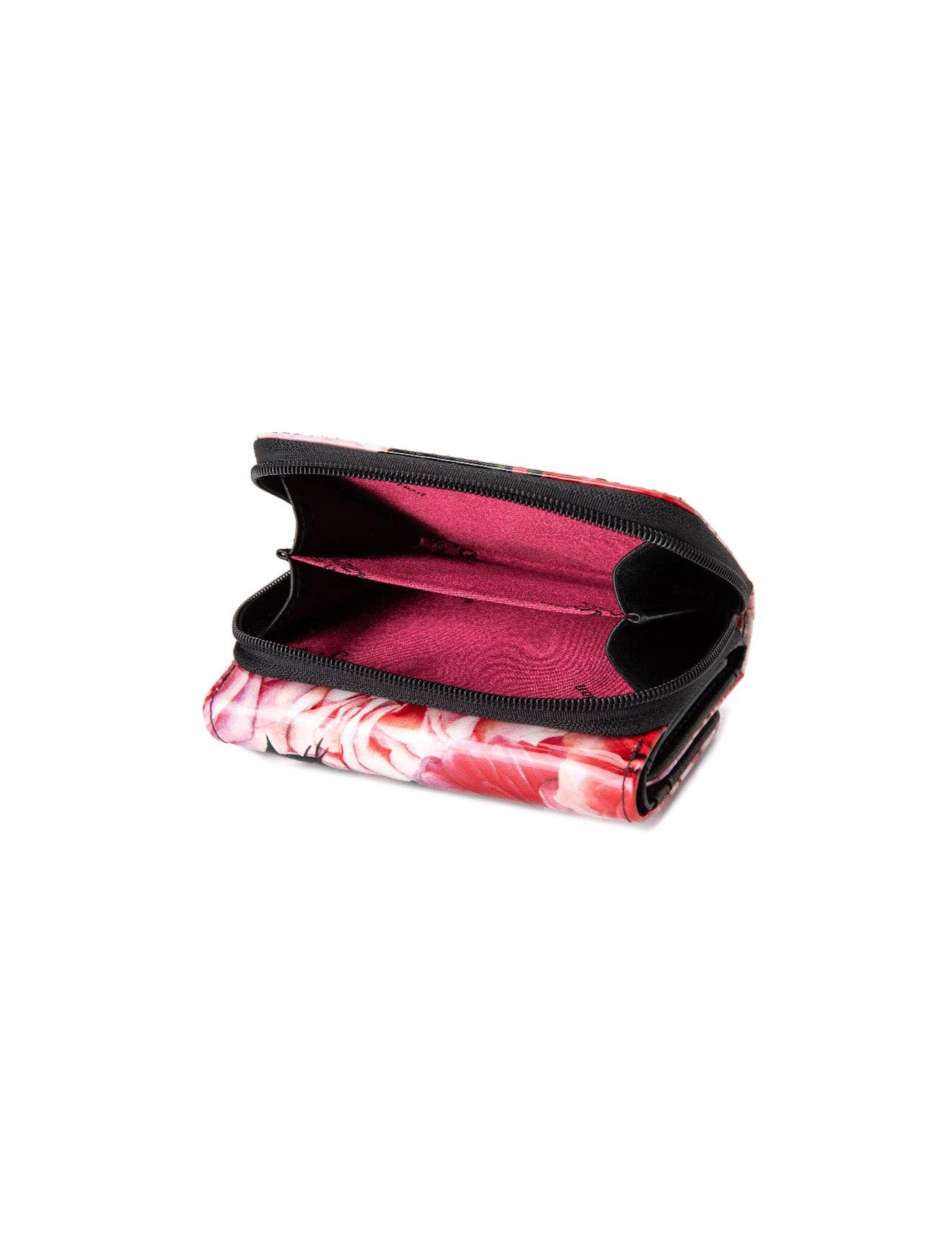 Serenade Rosemarie Small Leather Wallet RFID – Patent Floral Compact Wallet Australia