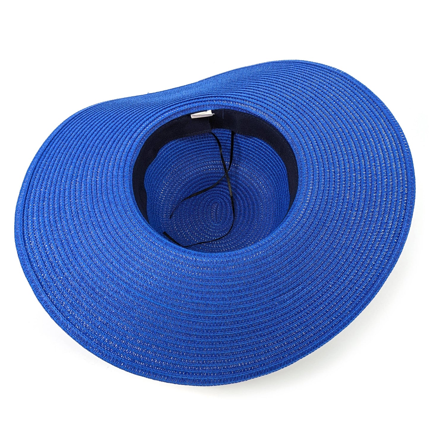 Foldable Bright and Bold Wide Brim Hat - Azure Blue (57cm)