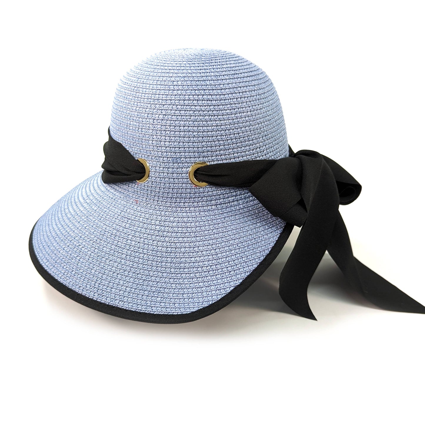 Foldable Open Back Multiway Hat - Denim Blue