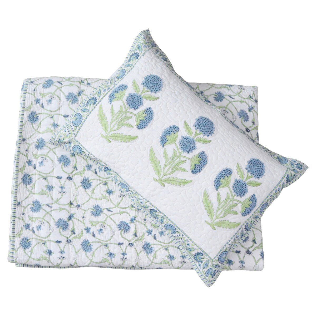 Block Print Bedspread Quilt Set