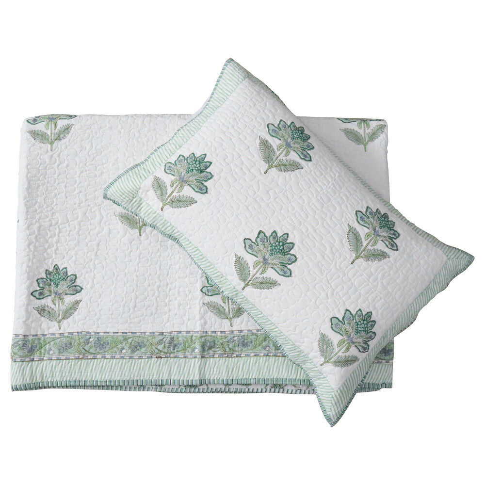 Block Print Bedspread Quilt Set
