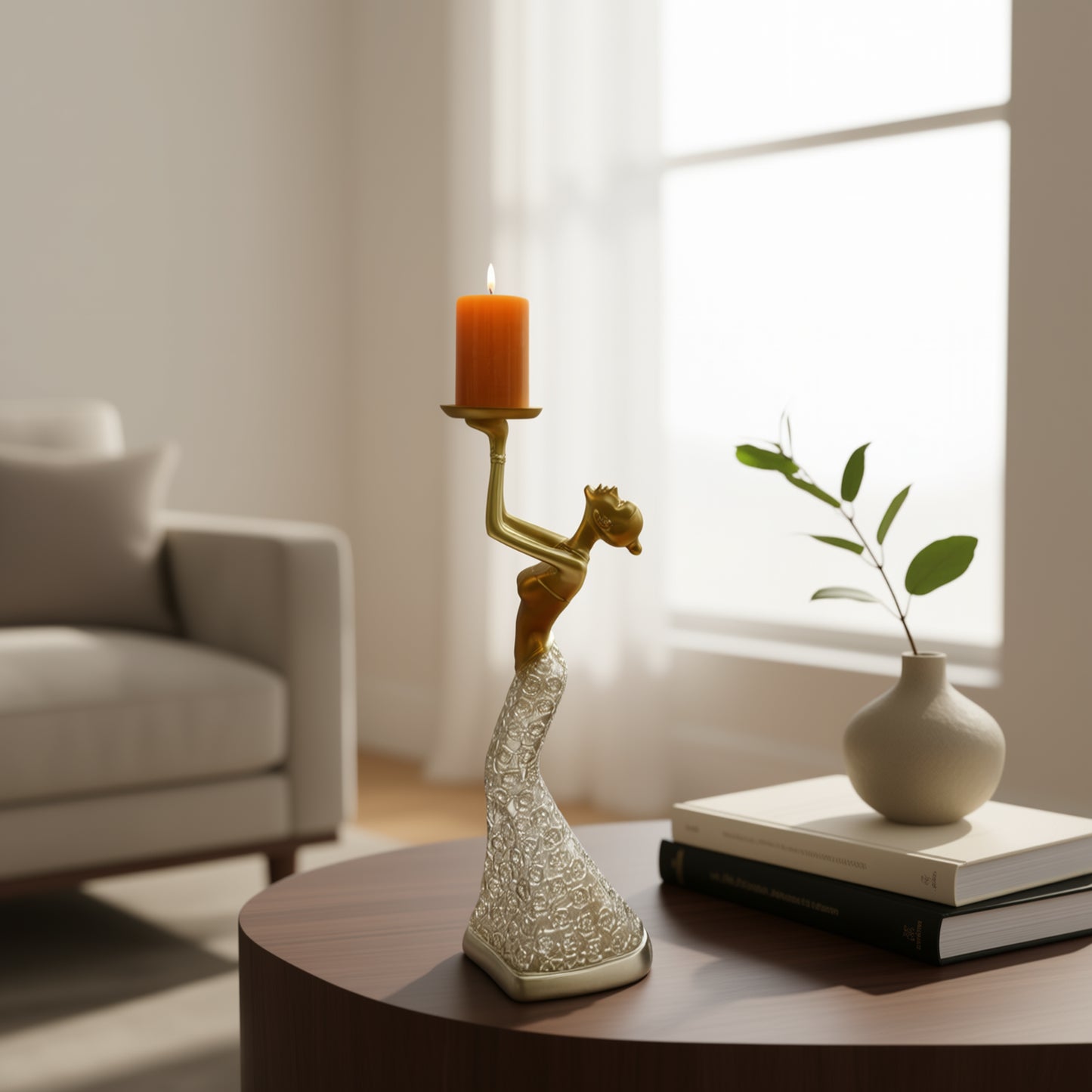 Resin Vintage Candle Holder