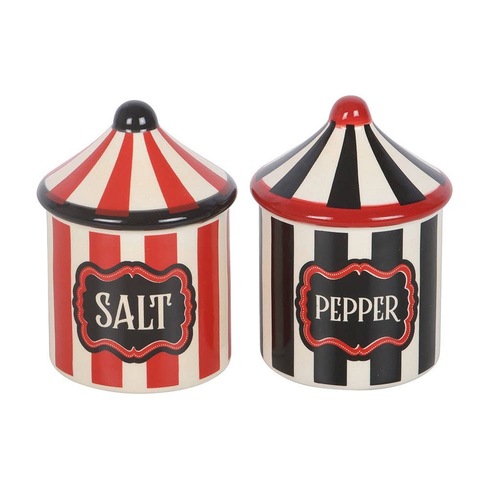 S/2 Circus Tent salt and pepper shakers