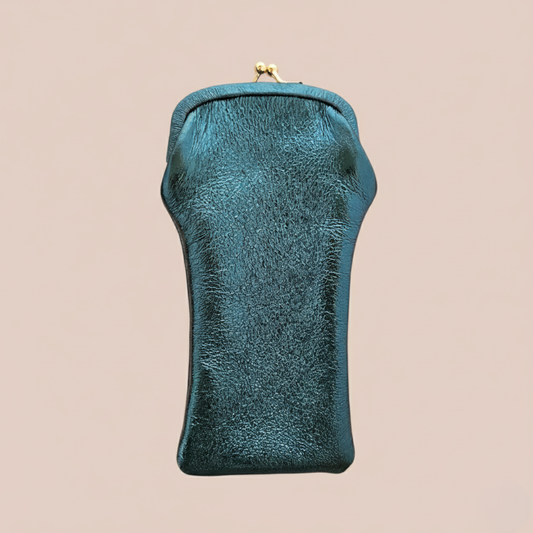 Leather glasses case - Kisslock