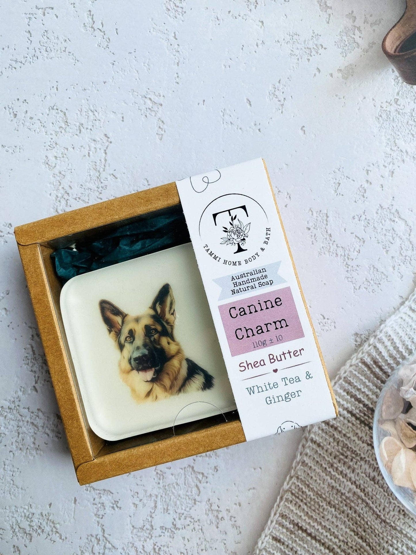 Handmade Artisan Soap | German Shepherd | Canine Charm