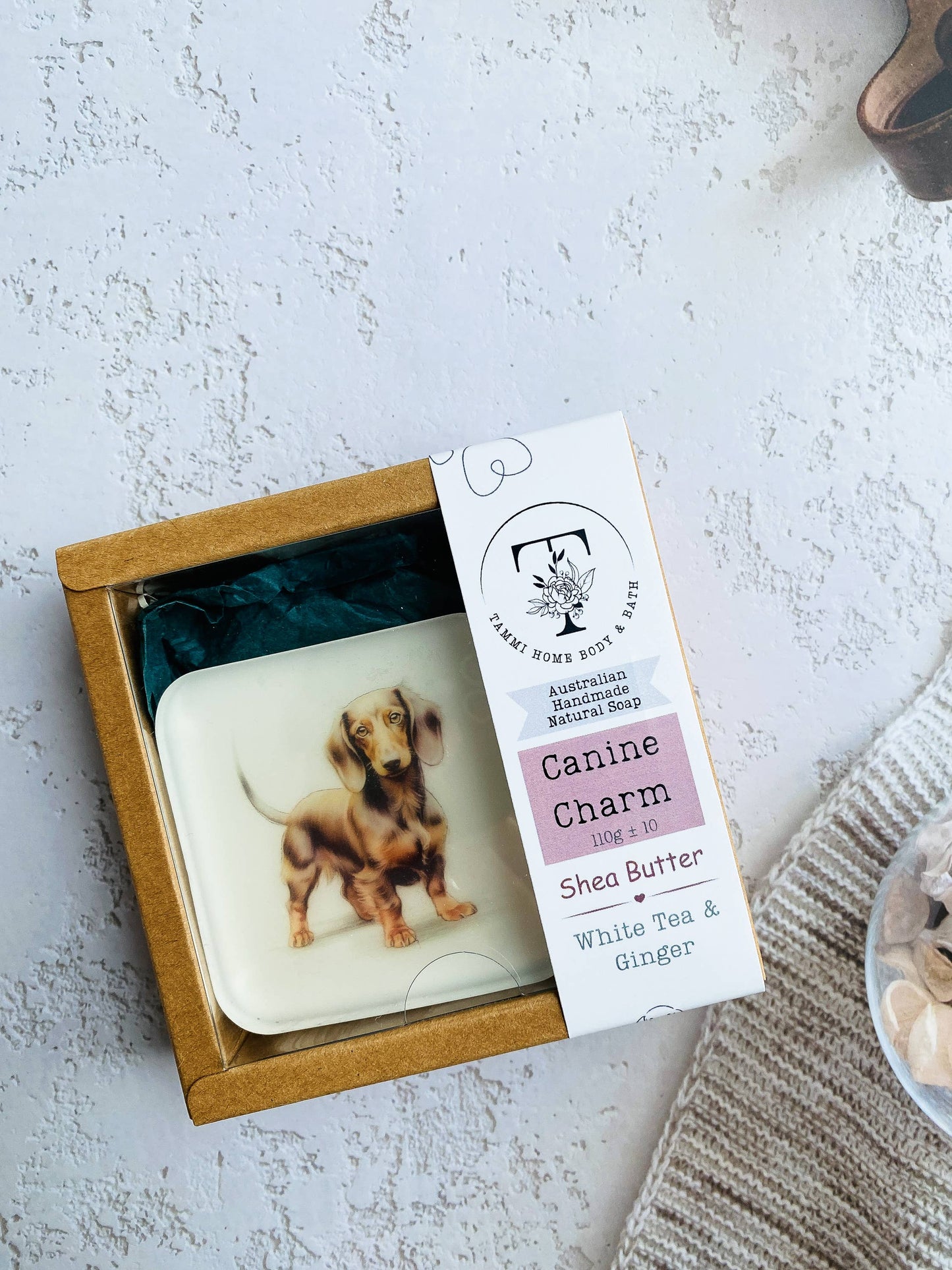 Handmade Artisan Soap | Dachshund (Brown) | Canine Charm