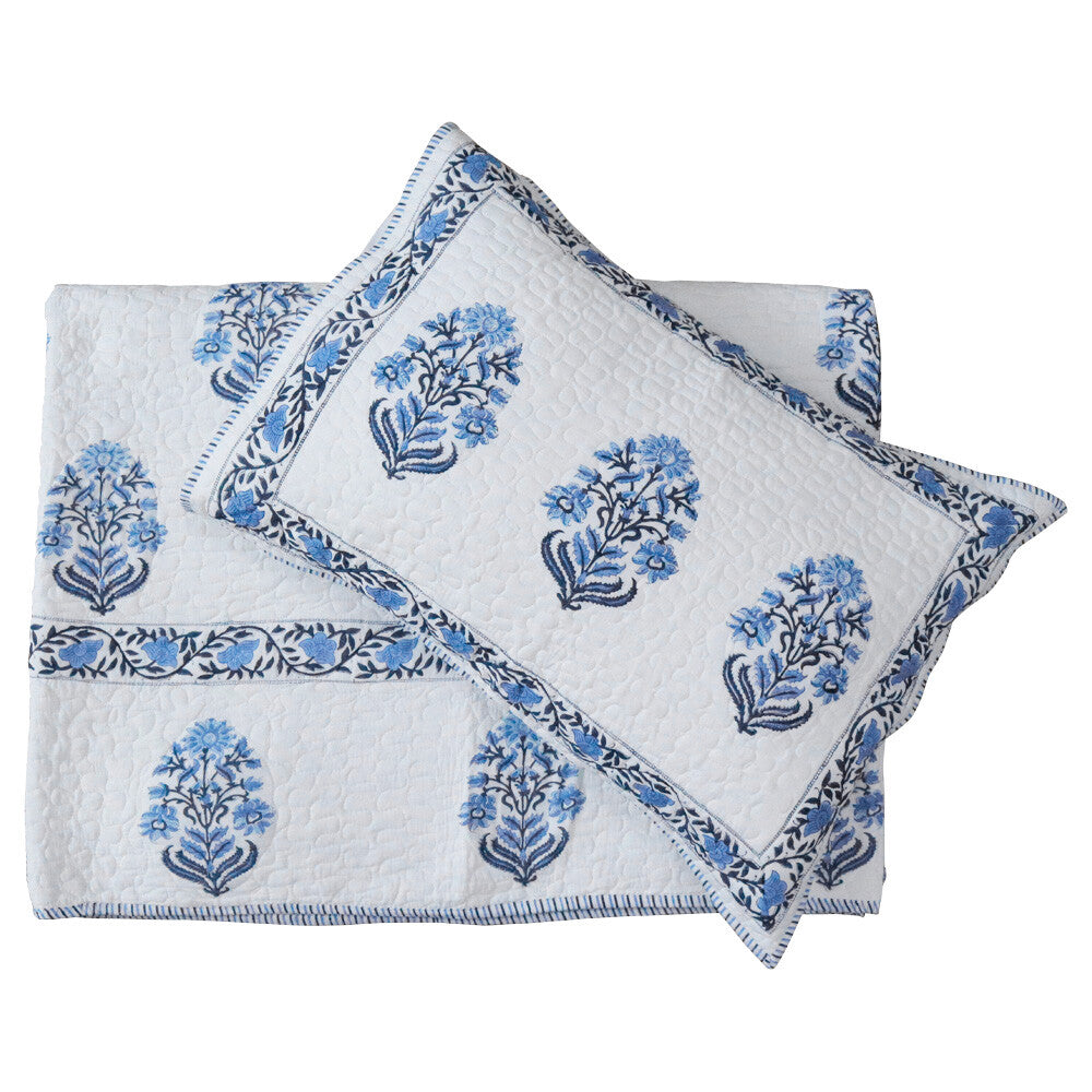 Block Print Bedspread Quilt Set