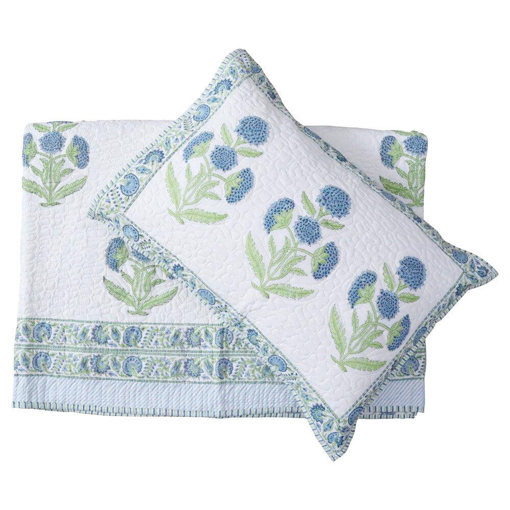 Block Print Bedspread Quilt Set