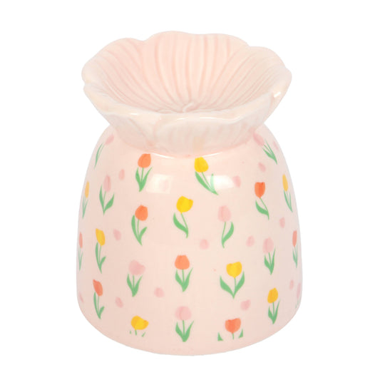 Tulip Print Ceramic Oil Burner