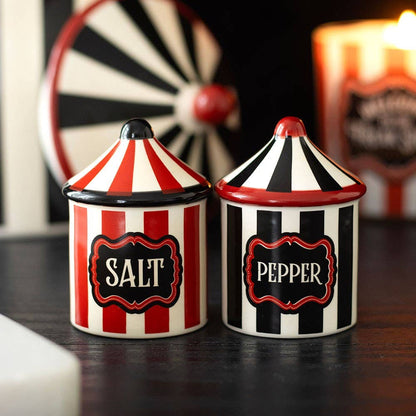 S/2 Circus Tent salt and pepper shakers