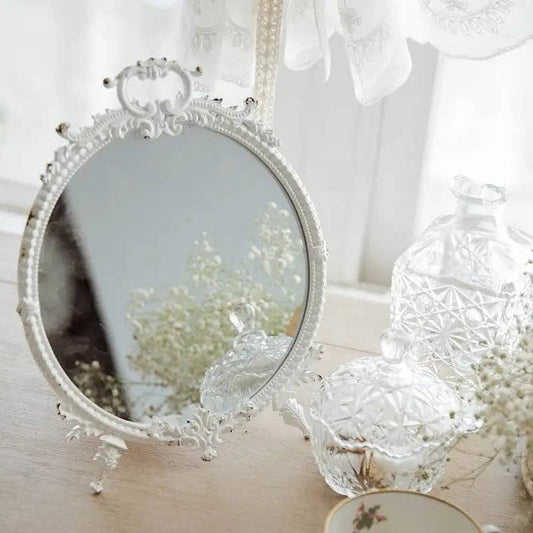 Round White Mirror