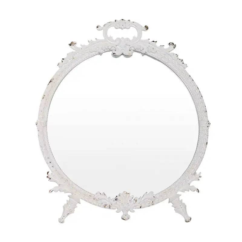 Round White Mirror