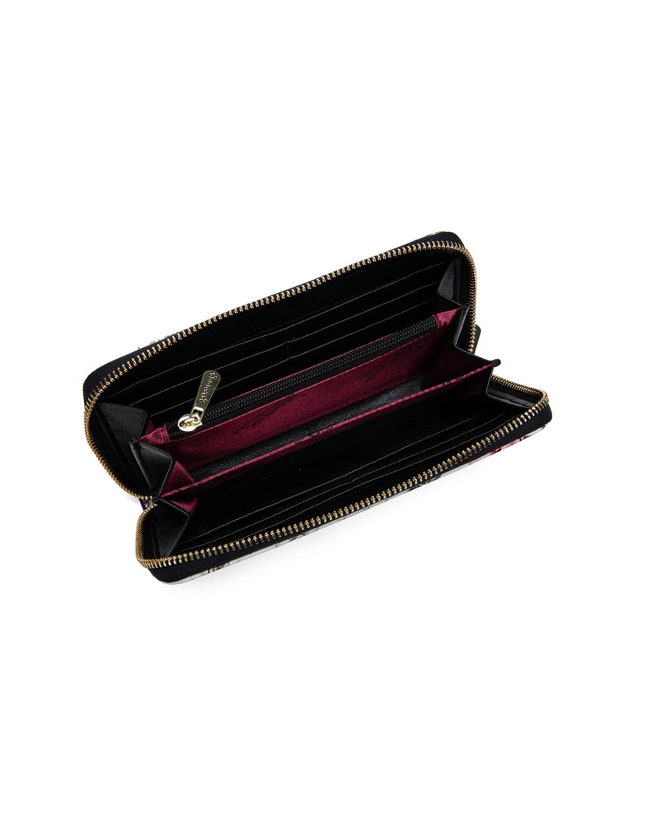 Serenade Botanics Patent Leather Zip Around Wallet – RFID Protected