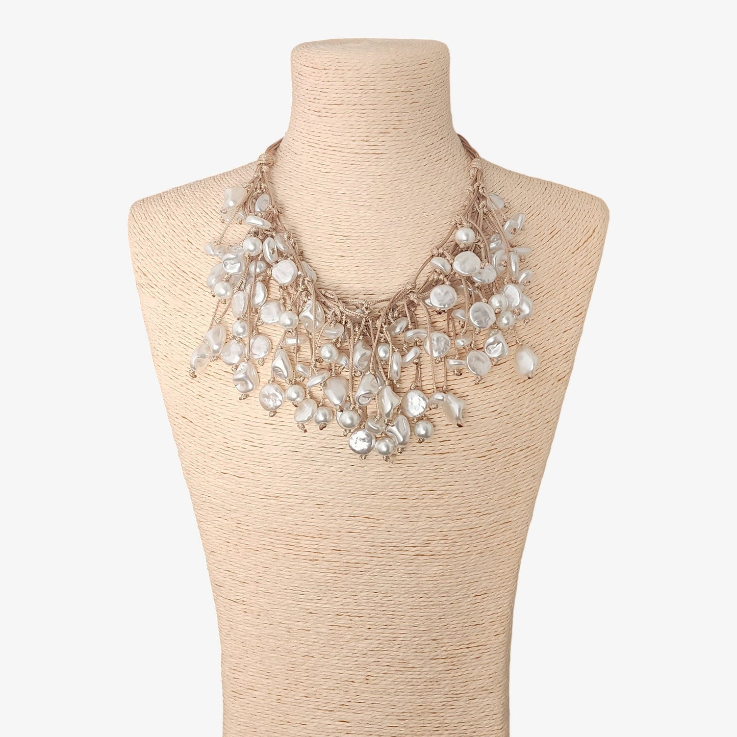 Coastal Knotted Pearl Necklace | Handmade Statement Jewelry