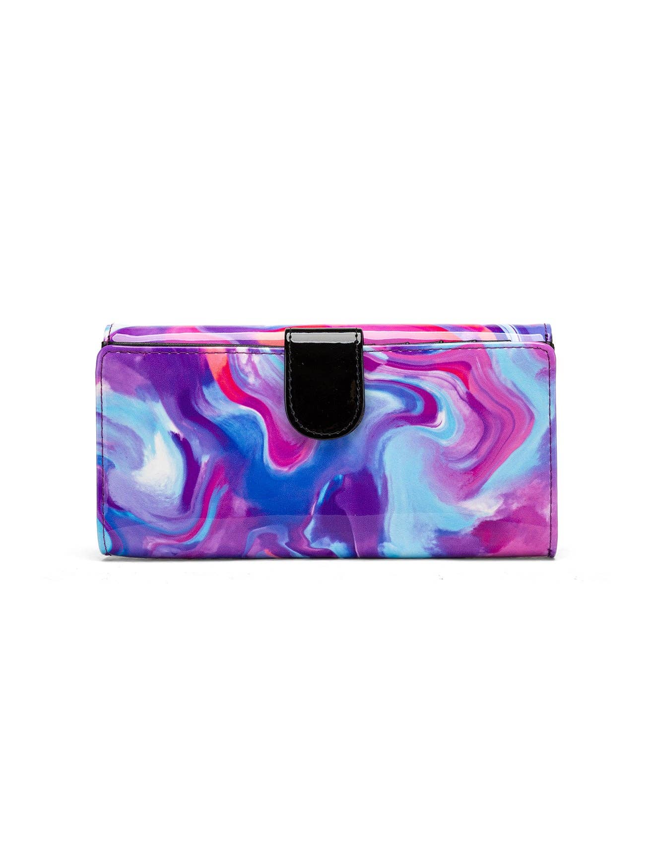 AURORA LARGE PATENT LEATHER WALLET WITH RFID - SPRING PASTELS