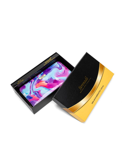 AURORA ZIP AROUND PATENT LEATHER WALLET WITH RFID - SPRING PASTELS