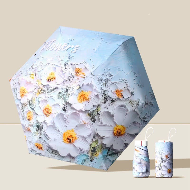 Artist Prints Pocket Size Mini Folded UV Protected Umbrella