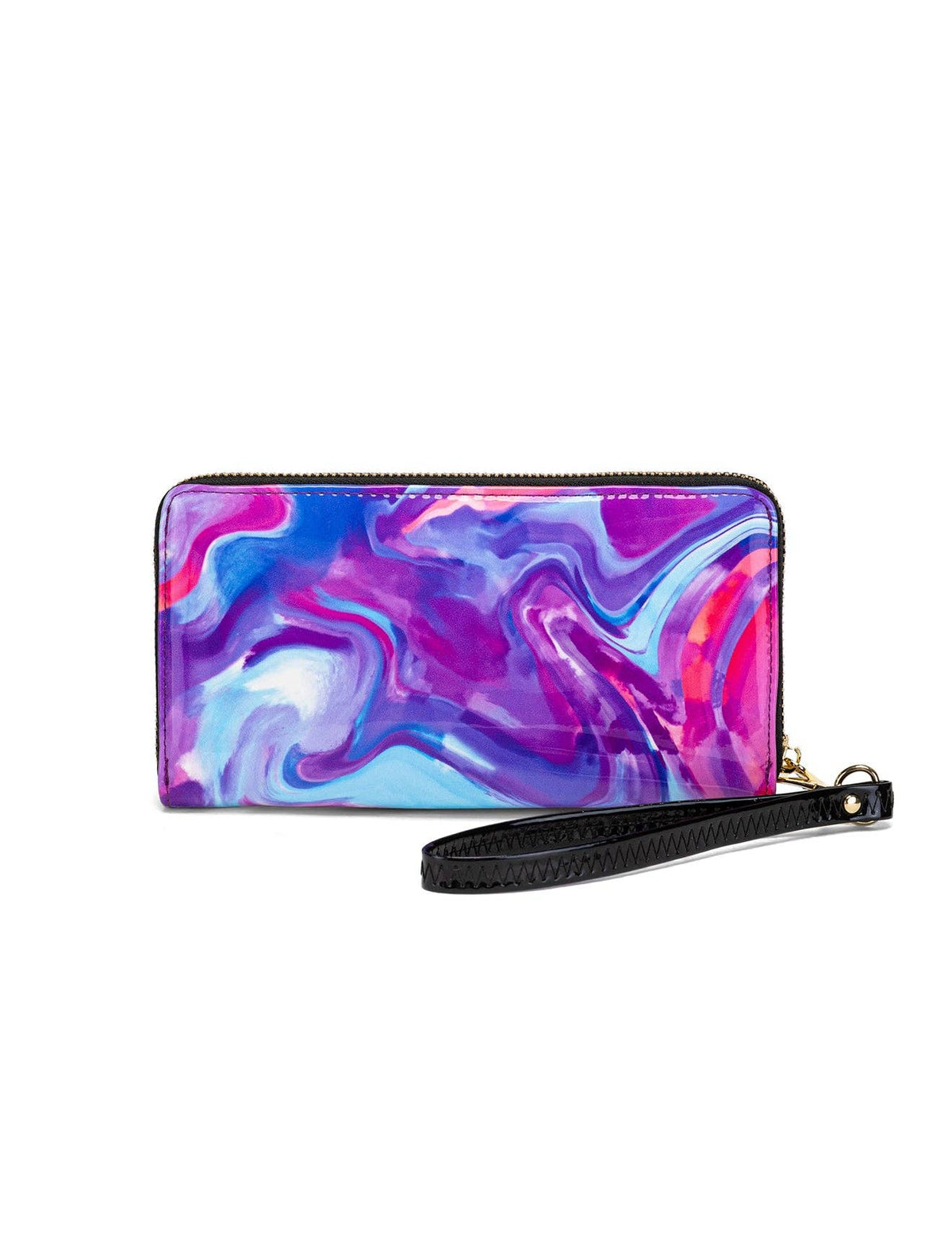 Aurora Zip Around Patent Leather Wallet with RFID Protection – Spring Pastels