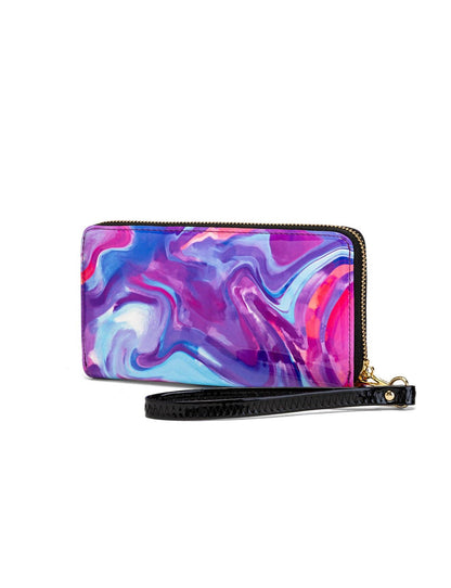 Aurora Zip Around Patent Leather Wallet with RFID Protection – Spring Pastels