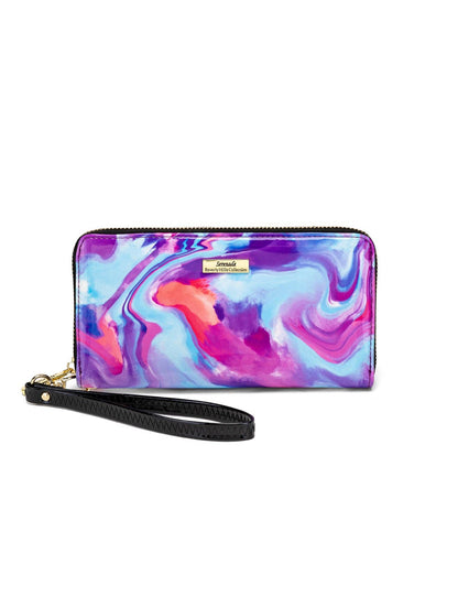 Aurora Zip Around Patent Leather Wallet with RFID Protection – Spring Pastels
