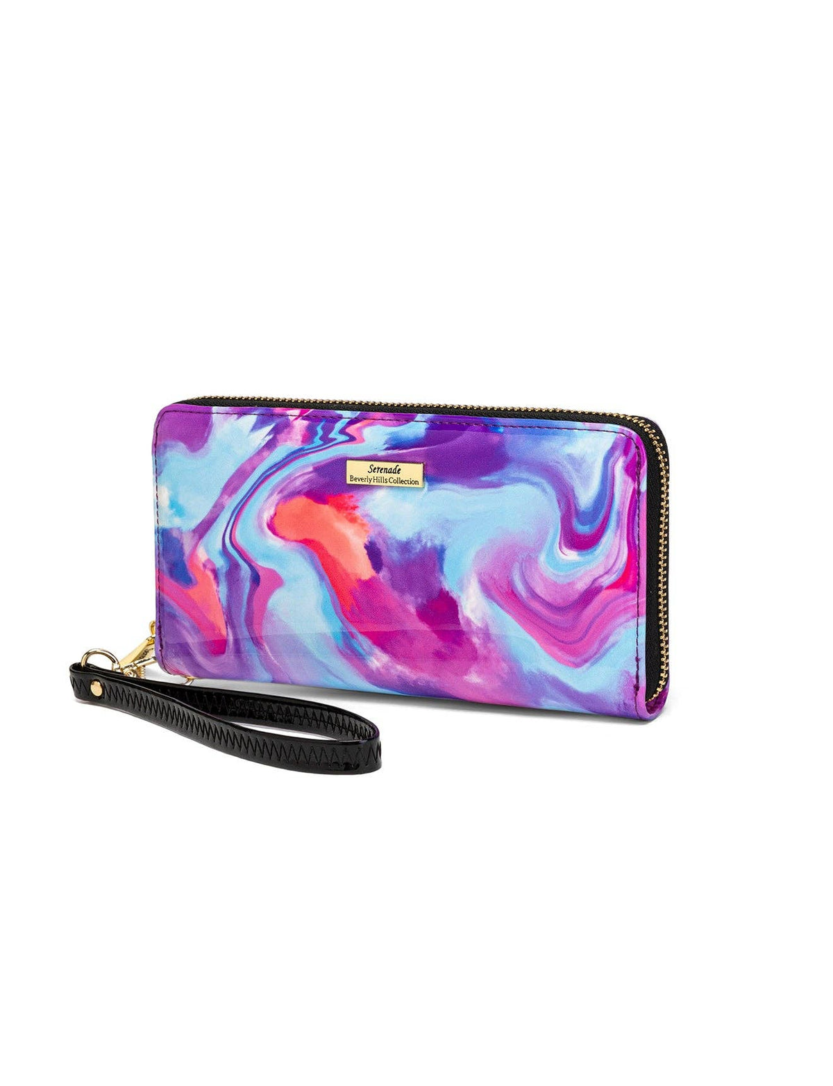 Aurora Zip Around Patent Leather Wallet with RFID Protection – Spring Pastels