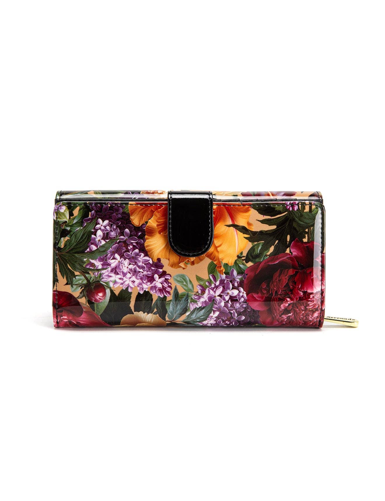 BOUQUET LARGE PATENT LEATHER WALLET WITH RFID- WSF4101- NEW IN