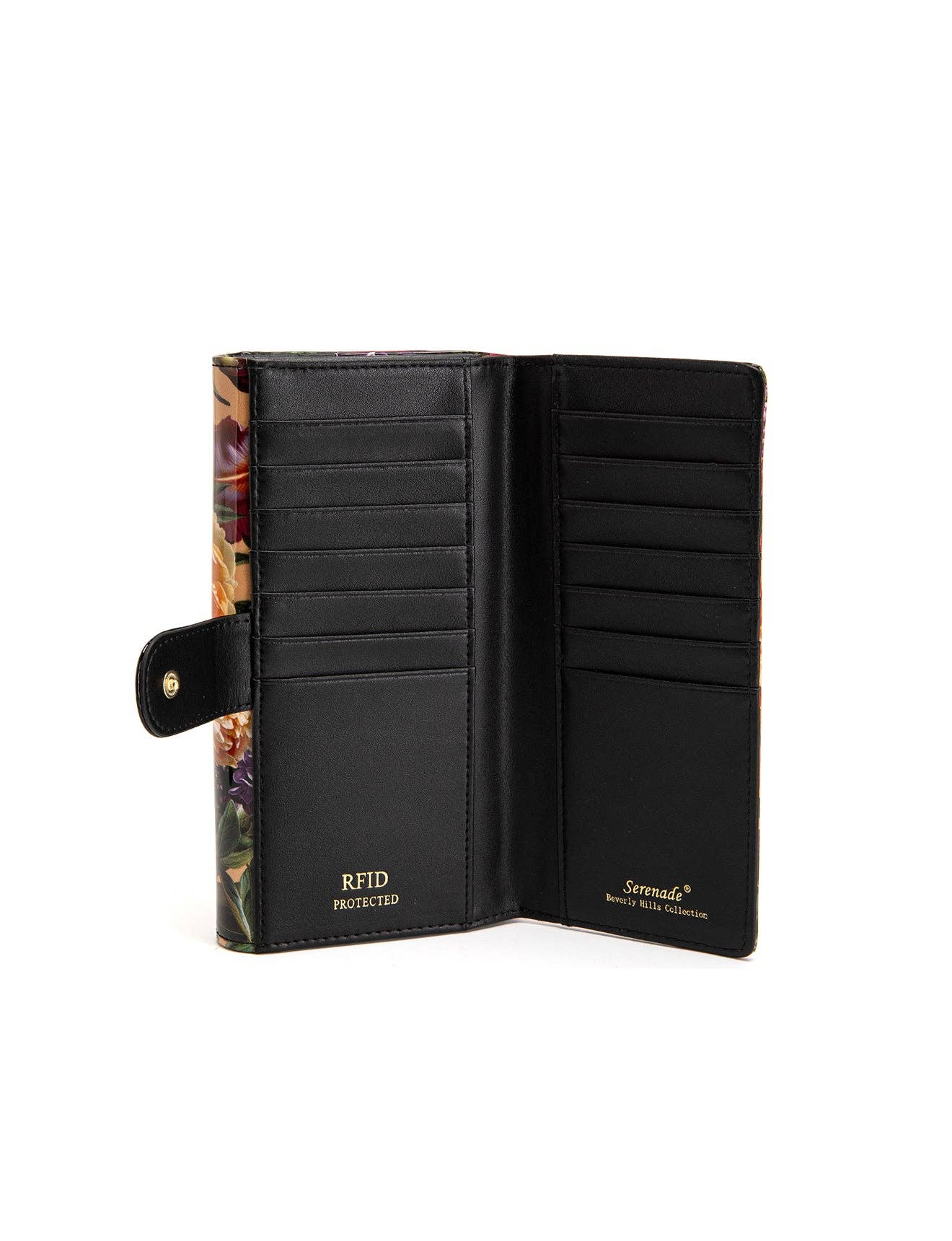 BOUQUET LARGE PATENT LEATHER WALLET WITH RFID- WSF4101- NEW IN