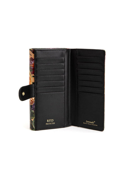 BOUQUET LARGE PATENT LEATHER WALLET WITH RFID- WSF4101- NEW IN
