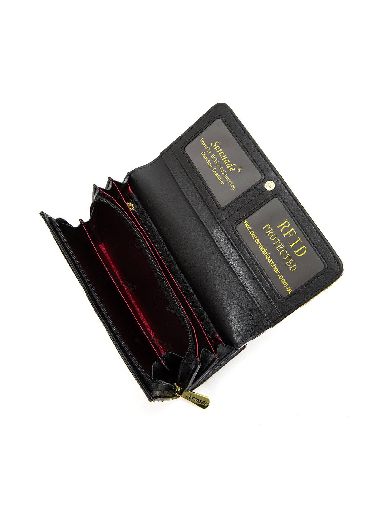 BOUQUET LARGE PATENT LEATHER WALLET WITH RFID- WSF4101- NEW IN