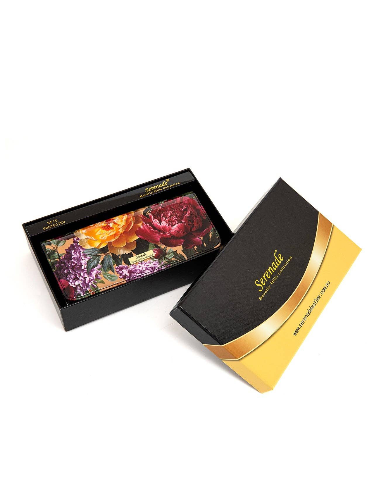 BOUQUET LARGE PATENT LEATHER WALLET WITH RFID- WSF4101- NEW IN