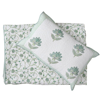 Block Print Bedspread Quilt Set
