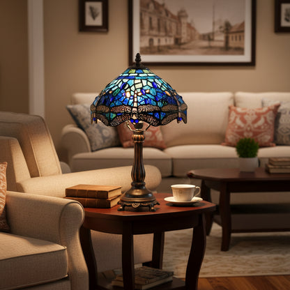 Blue Dragonfly Small Table Lamp