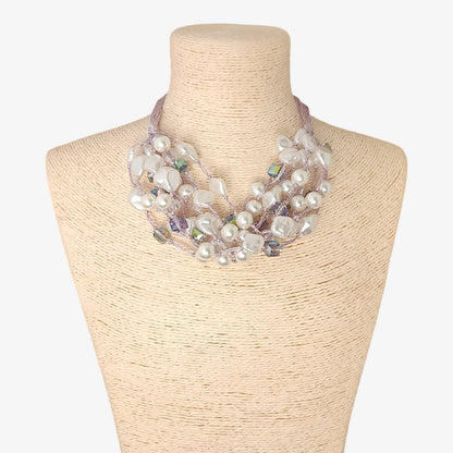 Chunky Pastel Pearl Necklace | Handmade Statement Jewelry