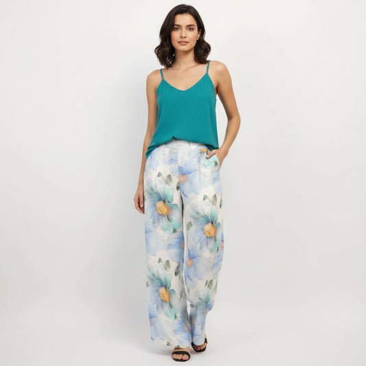 Wide Floral Pants