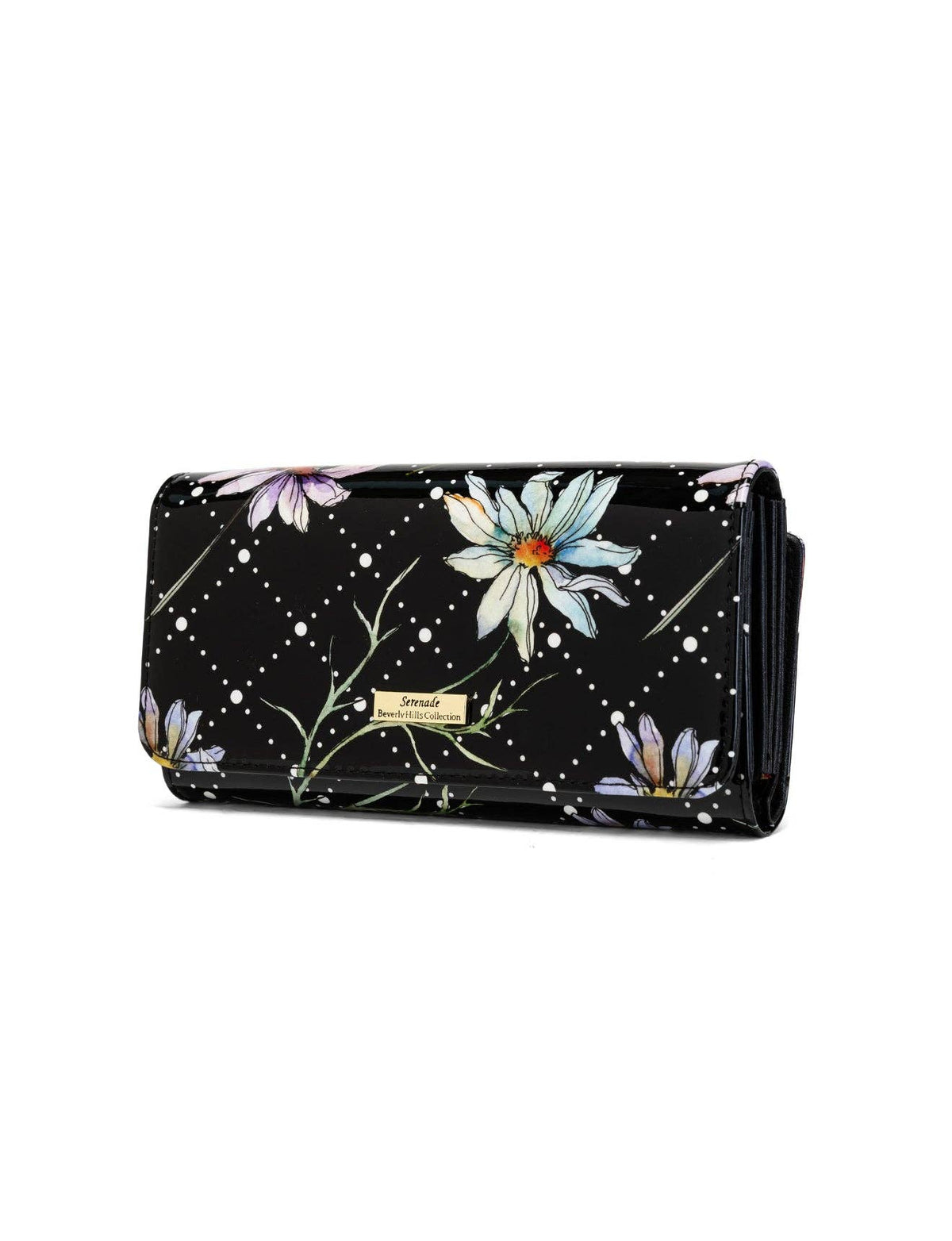 Daisy Large Patent Leather Wallet with RFID Protection – Daisy Print