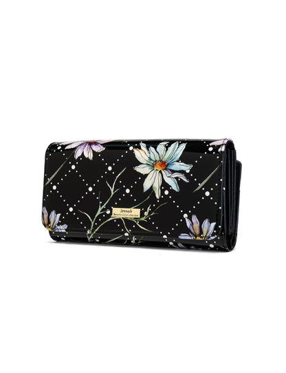Daisy Large Patent Leather Wallet with RFID Protection – Daisy Print