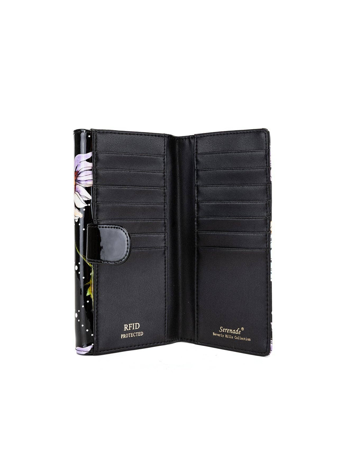 Daisy Large Patent Leather Wallet with RFID Protection – Daisy Print