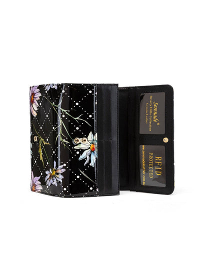 Daisy Large Patent Leather Wallet with RFID Protection – Daisy Print