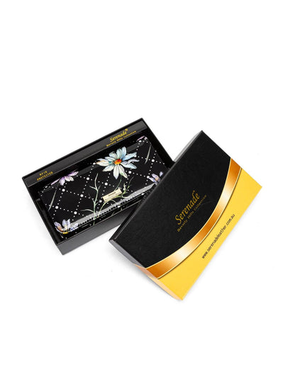 Daisy Large Patent Leather Wallet with RFID Protection – Daisy Print