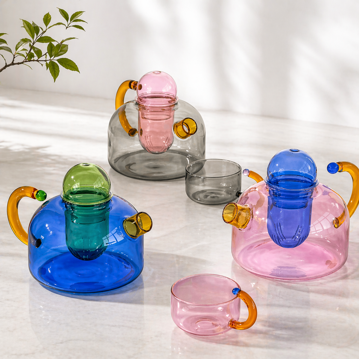 Elegant Borosilicate Glass Tea Set
