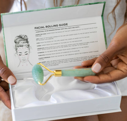 Facial Roller - Spiky Green Jade - BULK BUY 10 UNITS