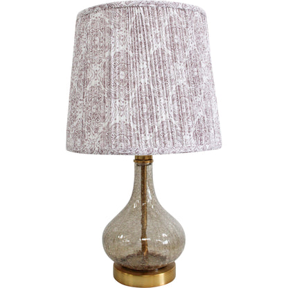 Farrow Amber Artisan Table Lamp – Crackled Glass & Linen Shade