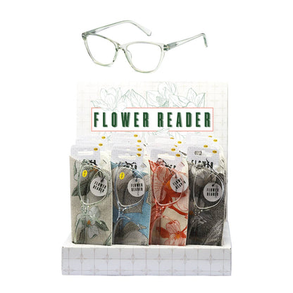 Floral Reader Ladies Reading Glasses | Cat Eye Spring Hinge | Assorted Strengths